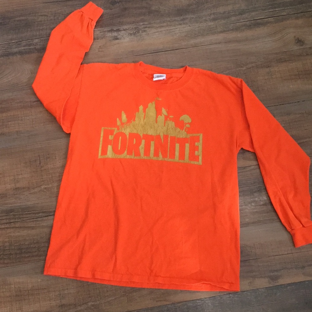 L Fortnite long sleeved T-shirt orange